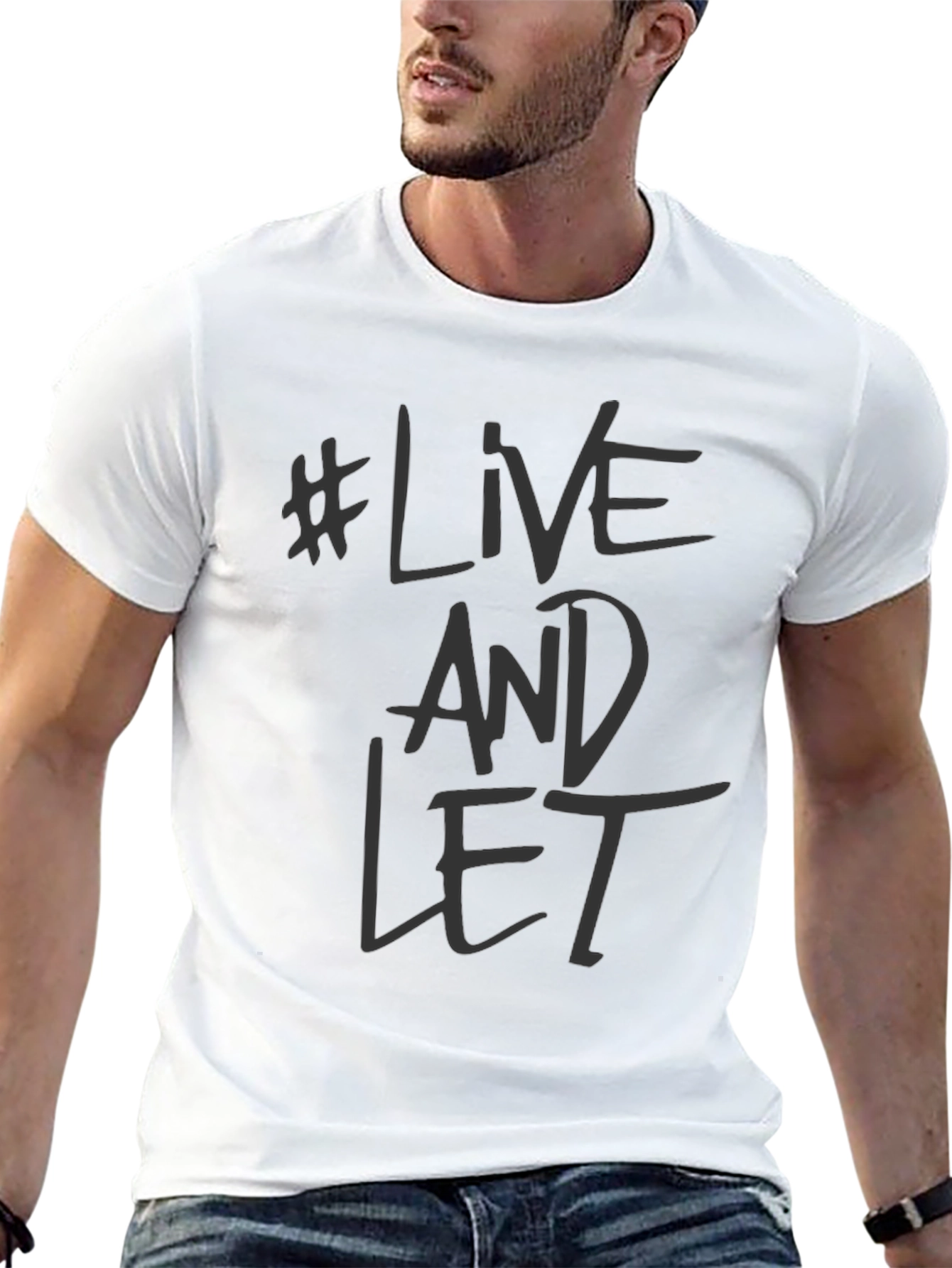 Live and Let Tee - Black Graphic T-Shirt