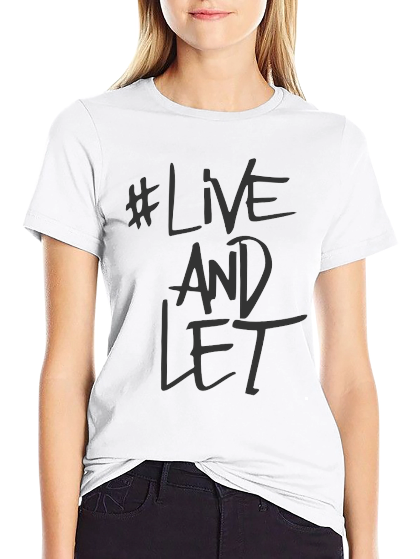 Live and Let Tee - Black Graphic T-Shirt