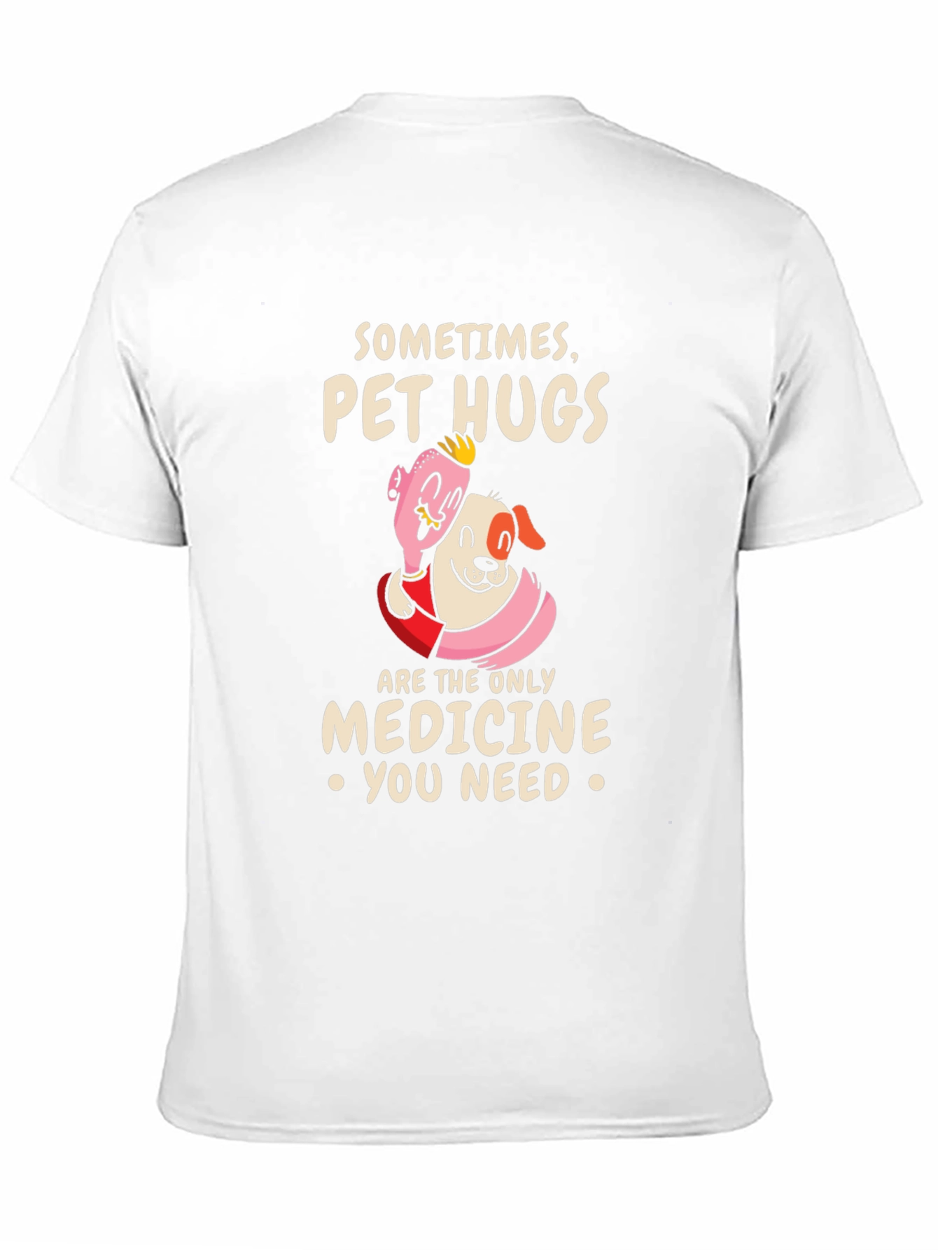 Pet Hugs Medicine Black Graphic T-Shirt