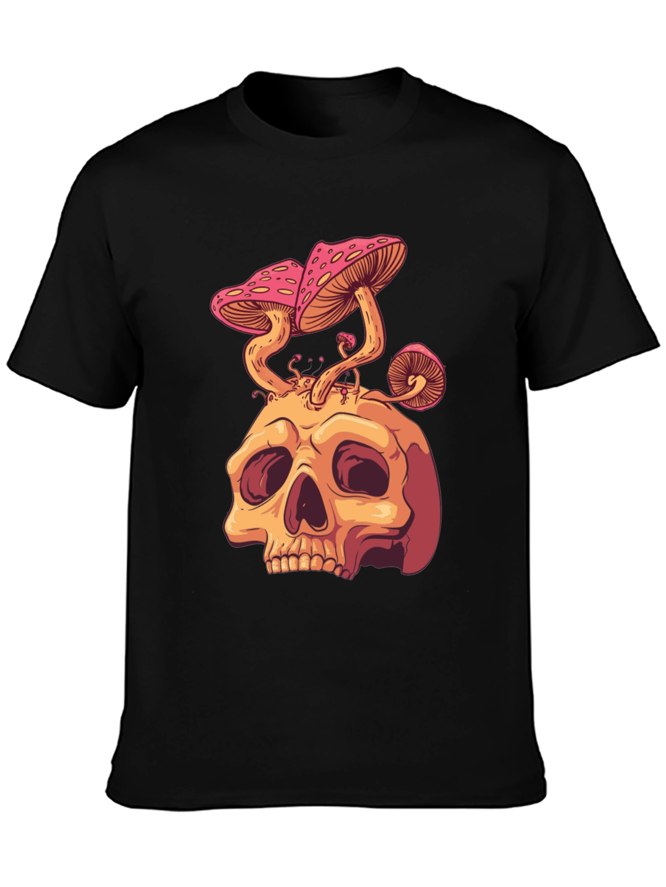 Skull Mushroom Graphic Tee - Unique Design