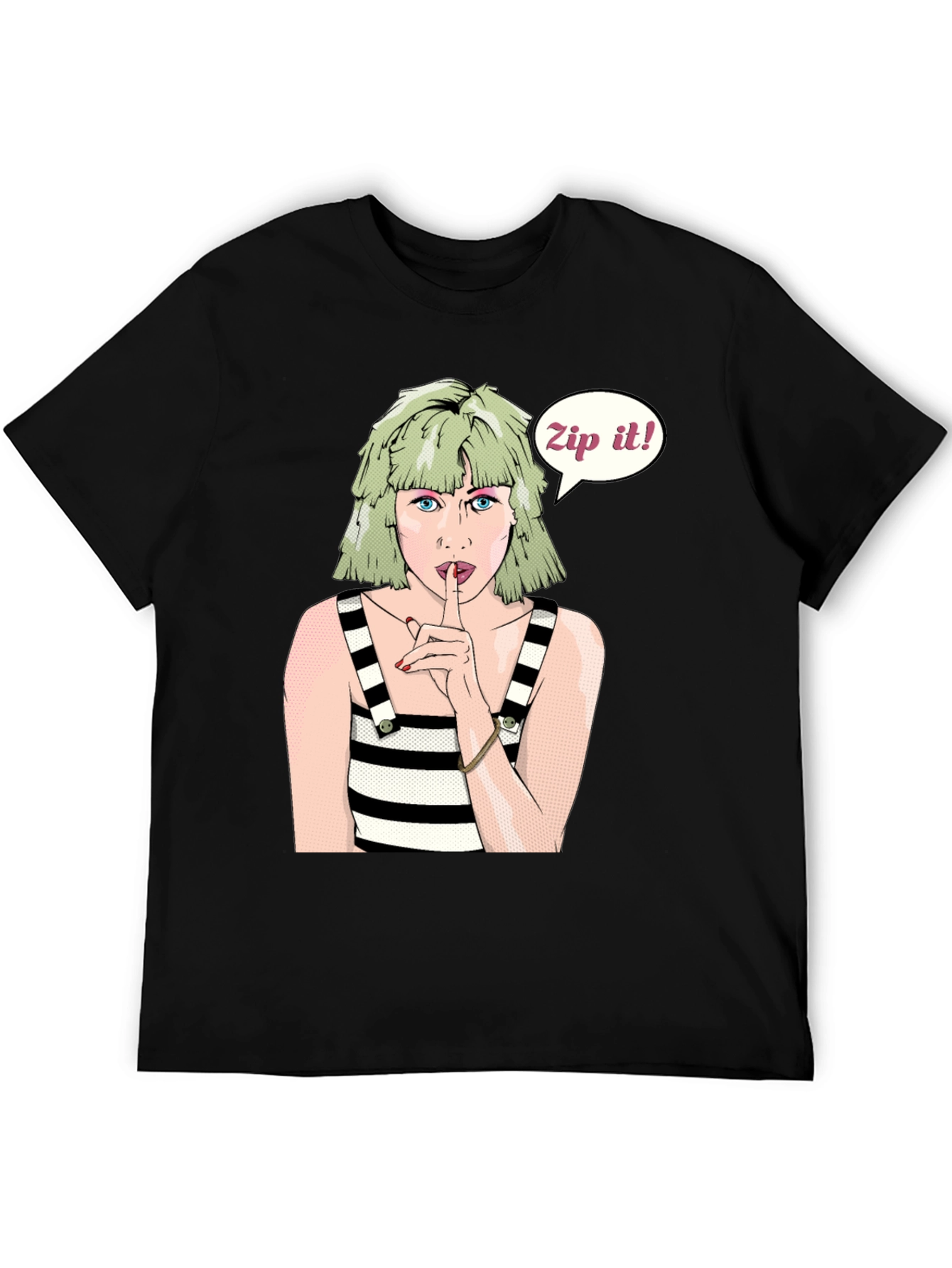 Zip It! Graphic T-Shirt - Trendy Pop Art Design
