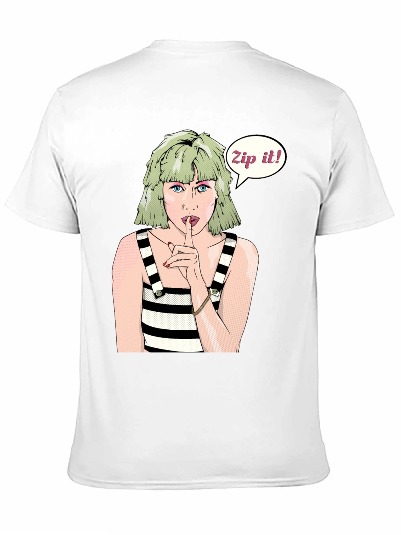 Zip It! Graphic T-Shirt - Trendy Pop Art Design