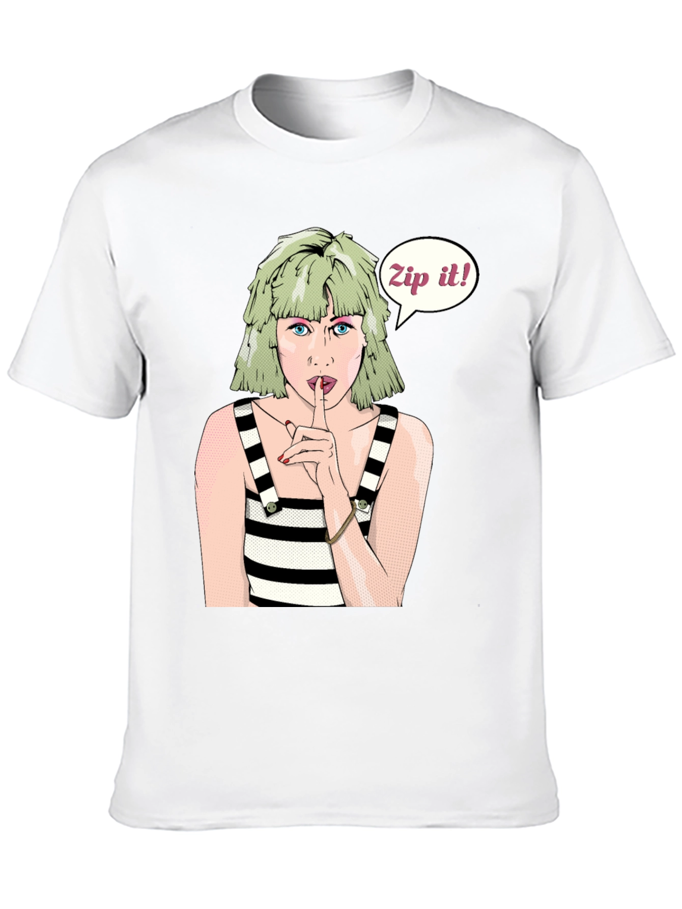 Zip It! Graphic T-Shirt - Trendy Pop Art Design