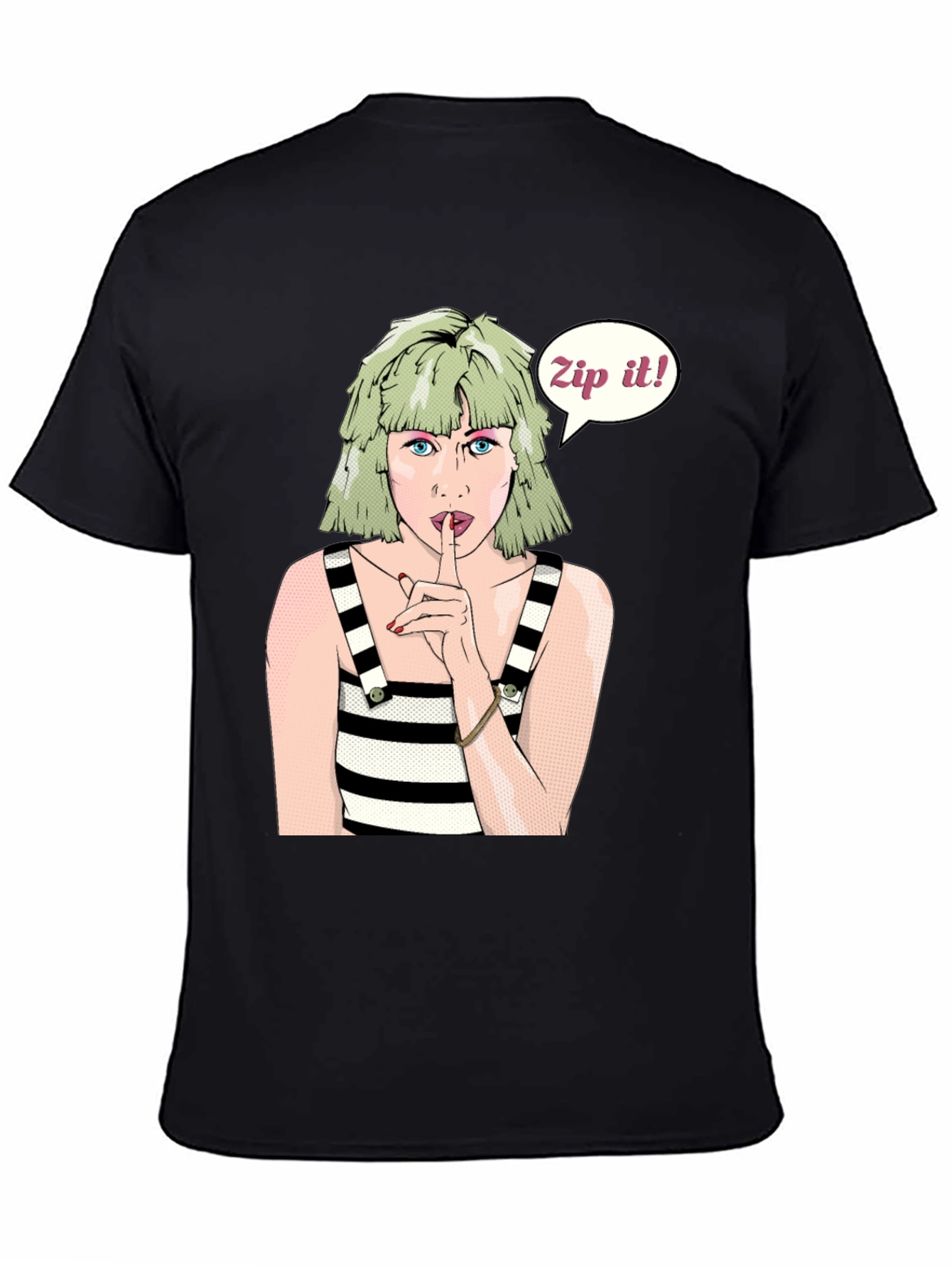 Zip It! Graphic T-Shirt - Trendy Pop Art Design