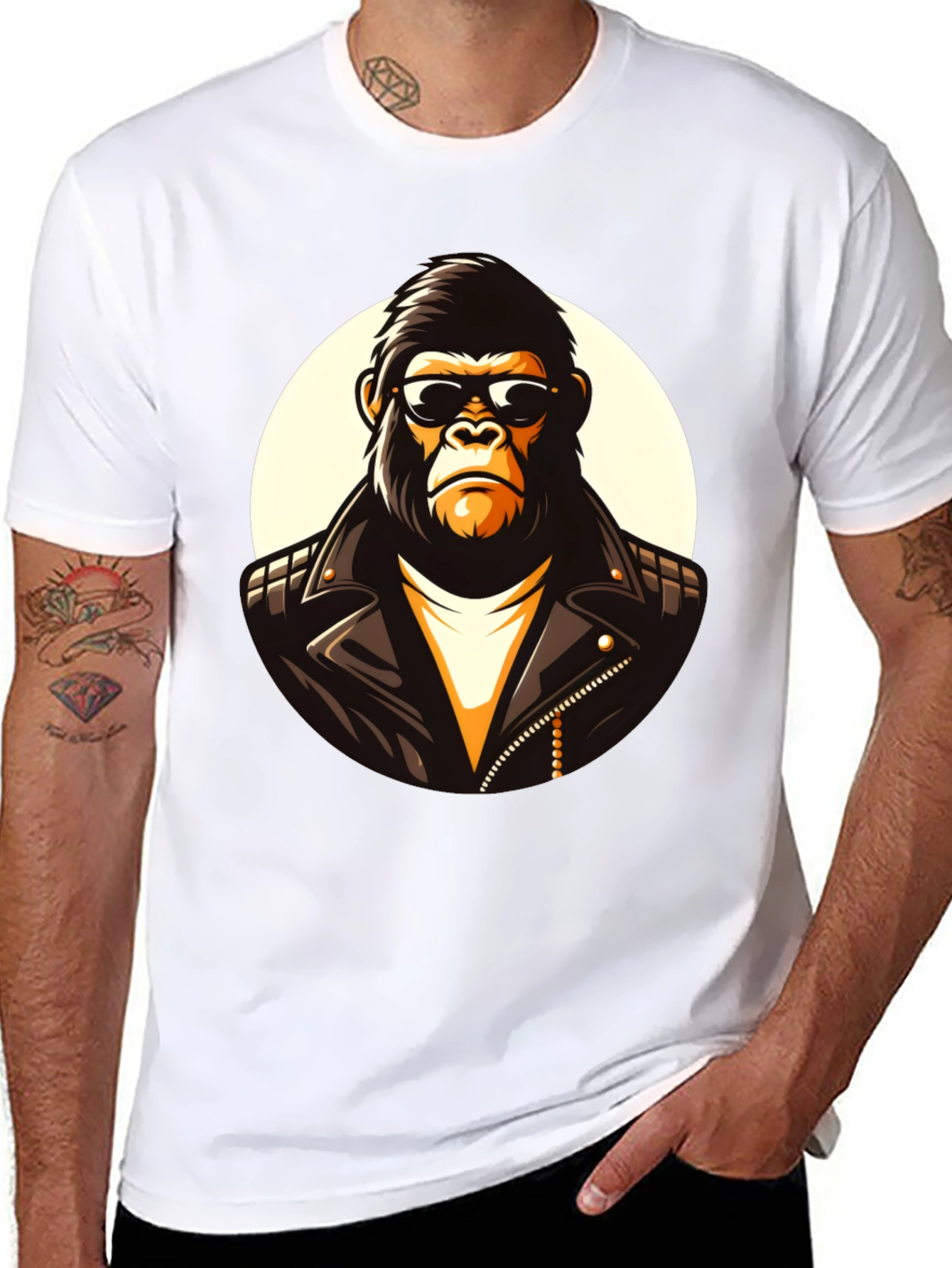 Cool Gorilla Graphic Tee - Black Cotton T-Shirt