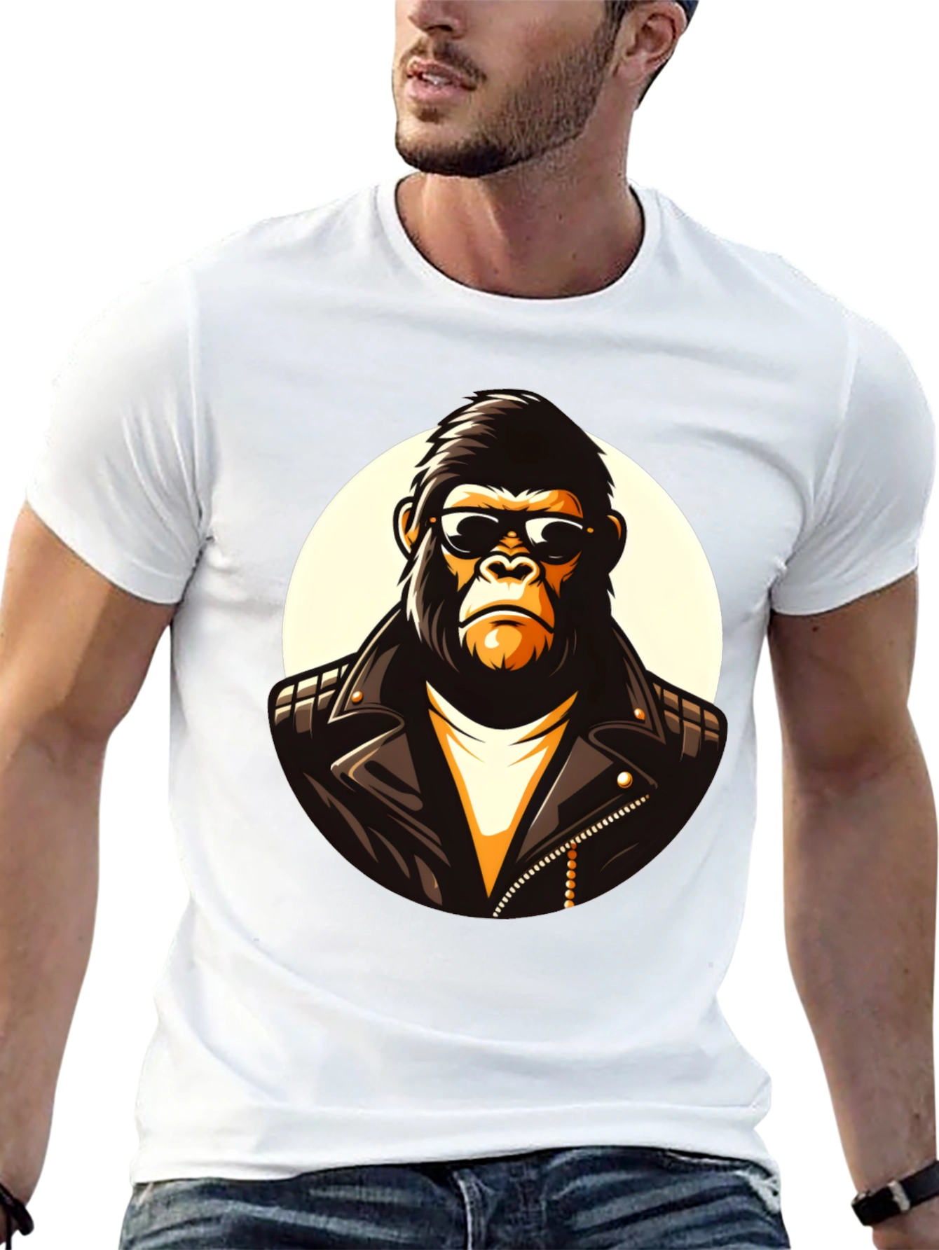 Cool Gorilla Graphic Tee - Black Cotton T-Shirt