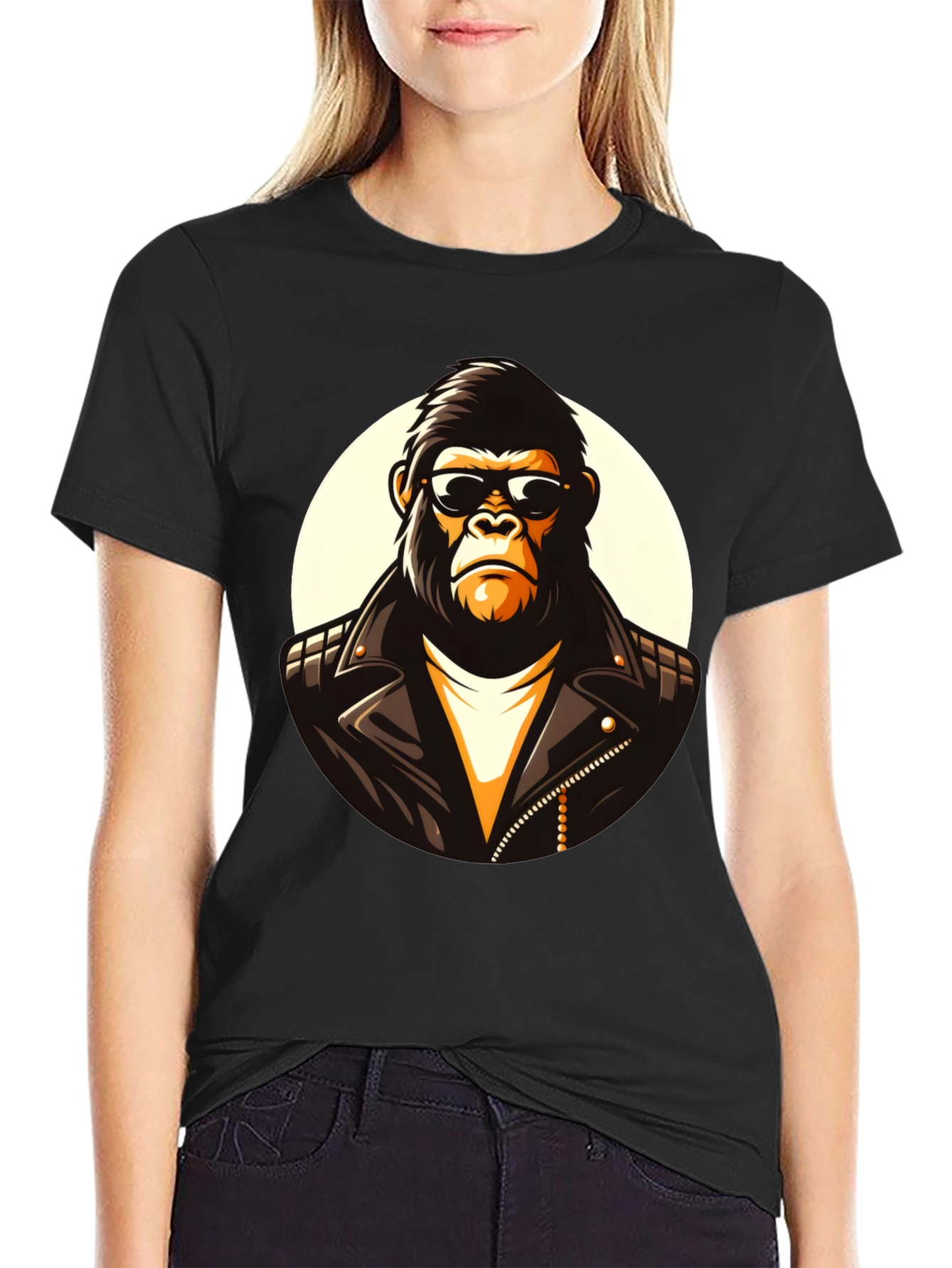 Cool Gorilla Graphic Tee - Black Cotton T-Shirt