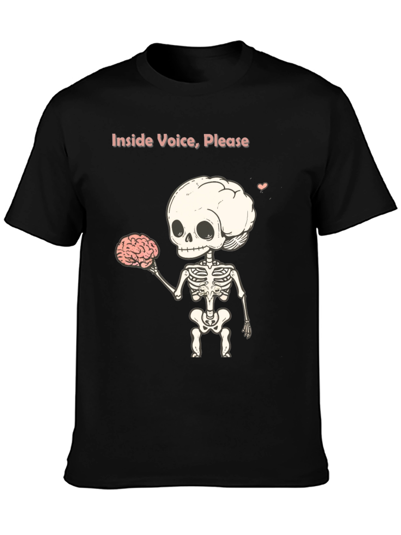 Inside Voice Please - Skeleton Graphic T-Shirt
