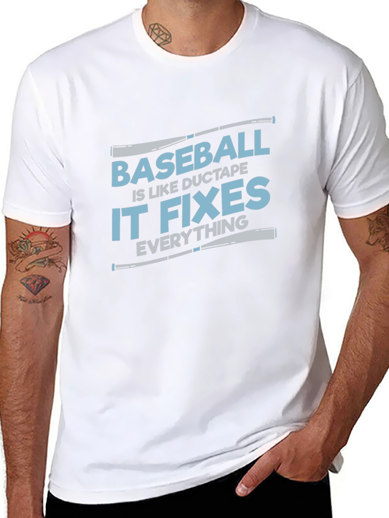 Baseball Duct Tape Fixes Everything T-Shirt