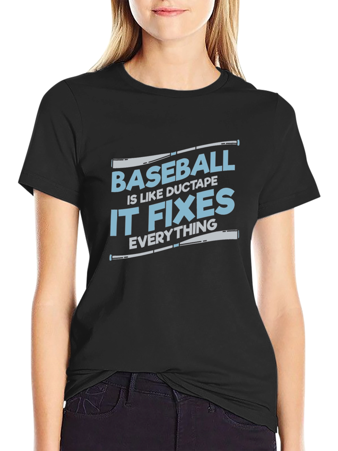 Baseball Duct Tape Fixes Everything T-Shirt