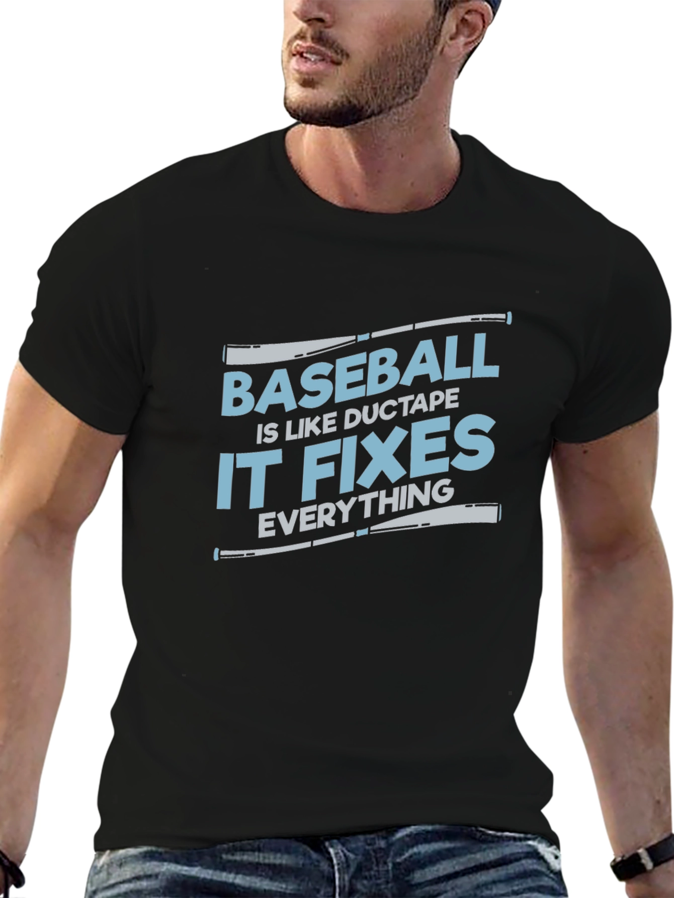 Baseball Duct Tape Fixes Everything T-Shirt