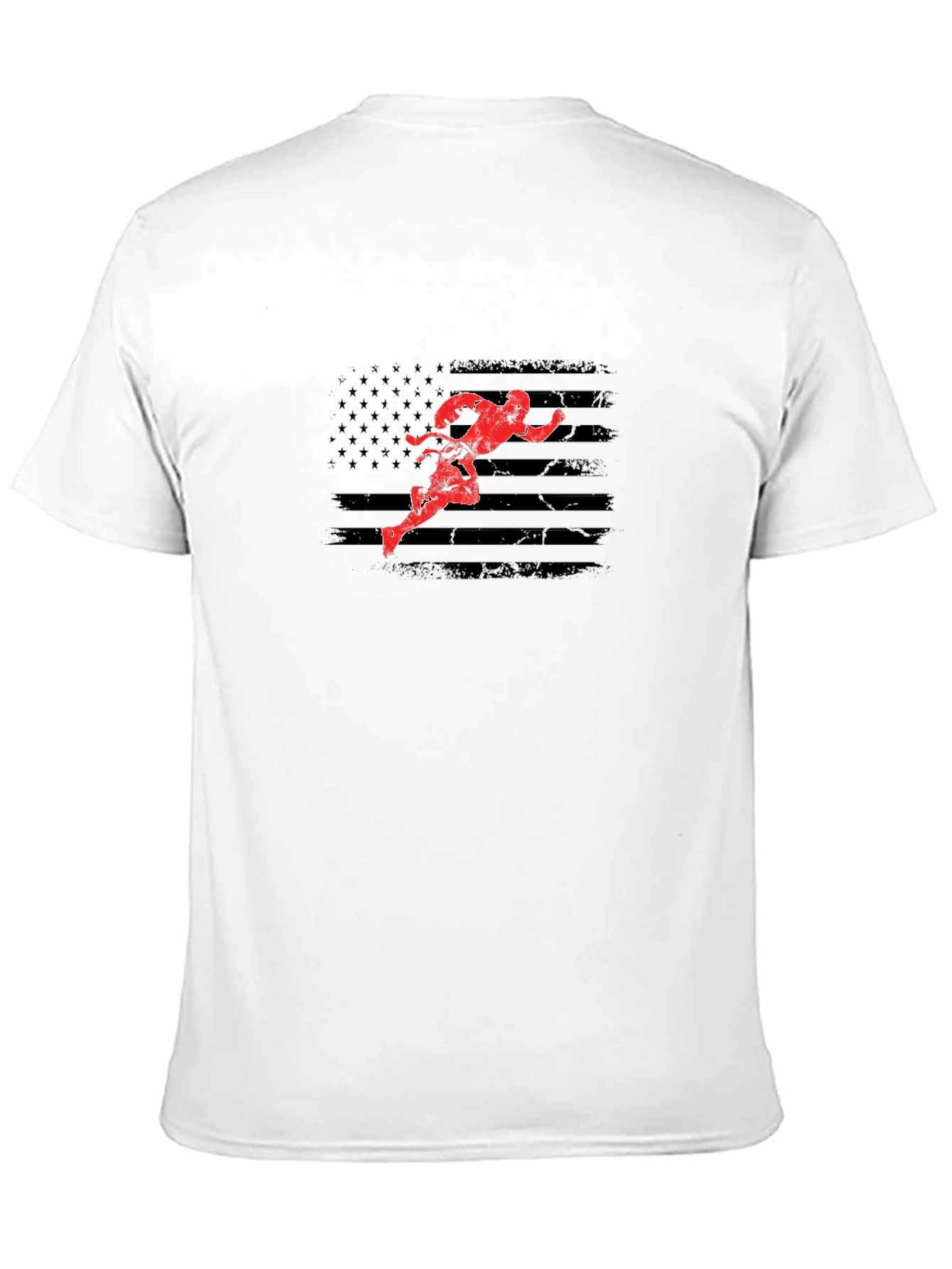 Karate American Flag Graphic T-Shirt - Black
