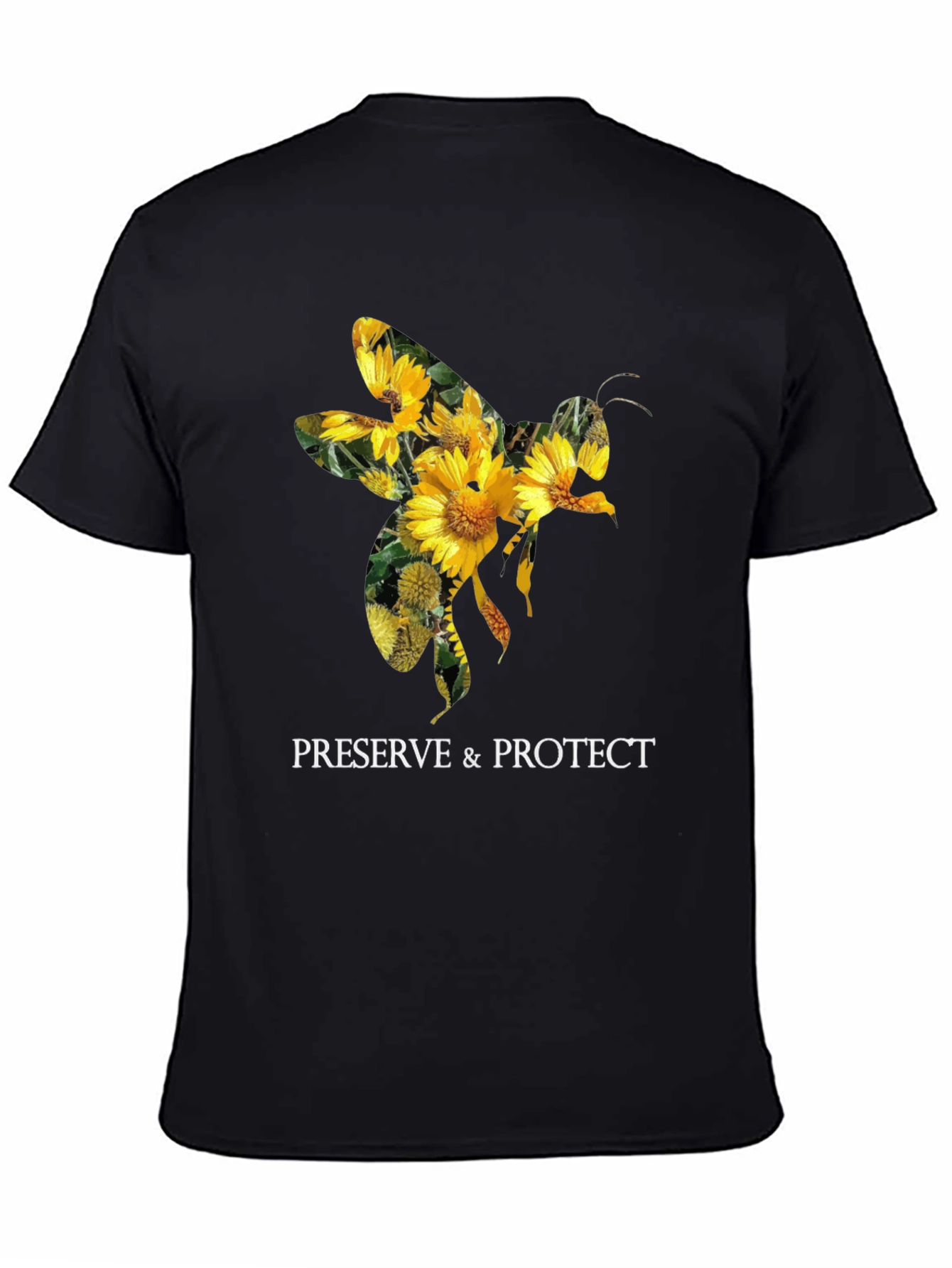 Preserve & Protect Bee Sunflower Graphic T-Shirt