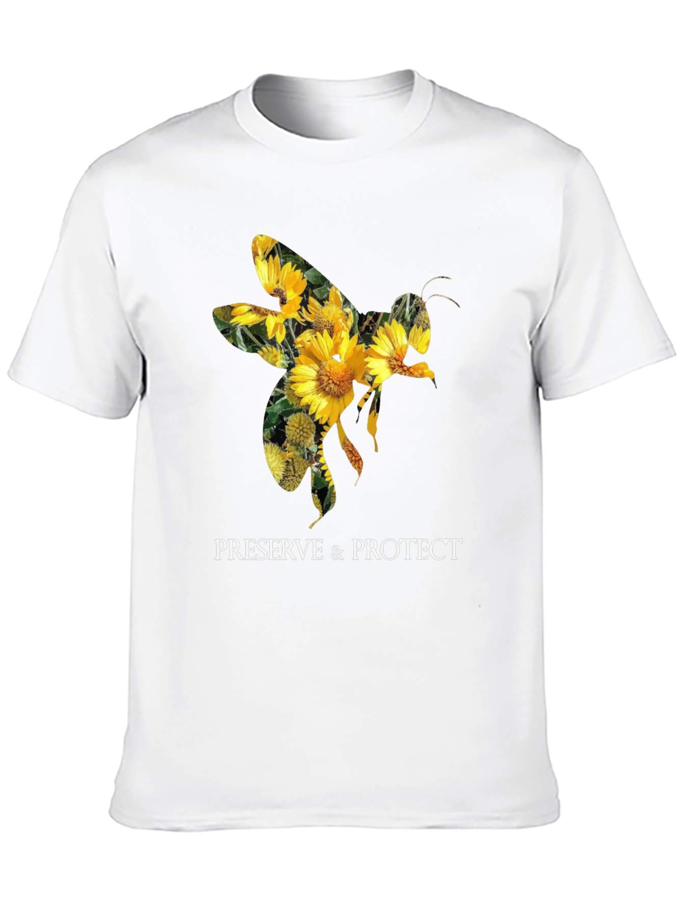 Preserve & Protect Bee Sunflower Graphic T-Shirt