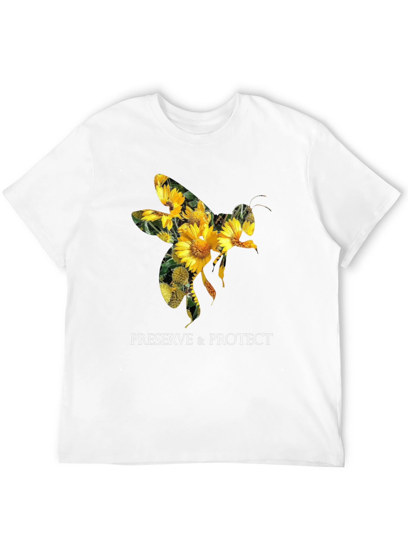 Preserve & Protect Bee Sunflower Graphic T-Shirt