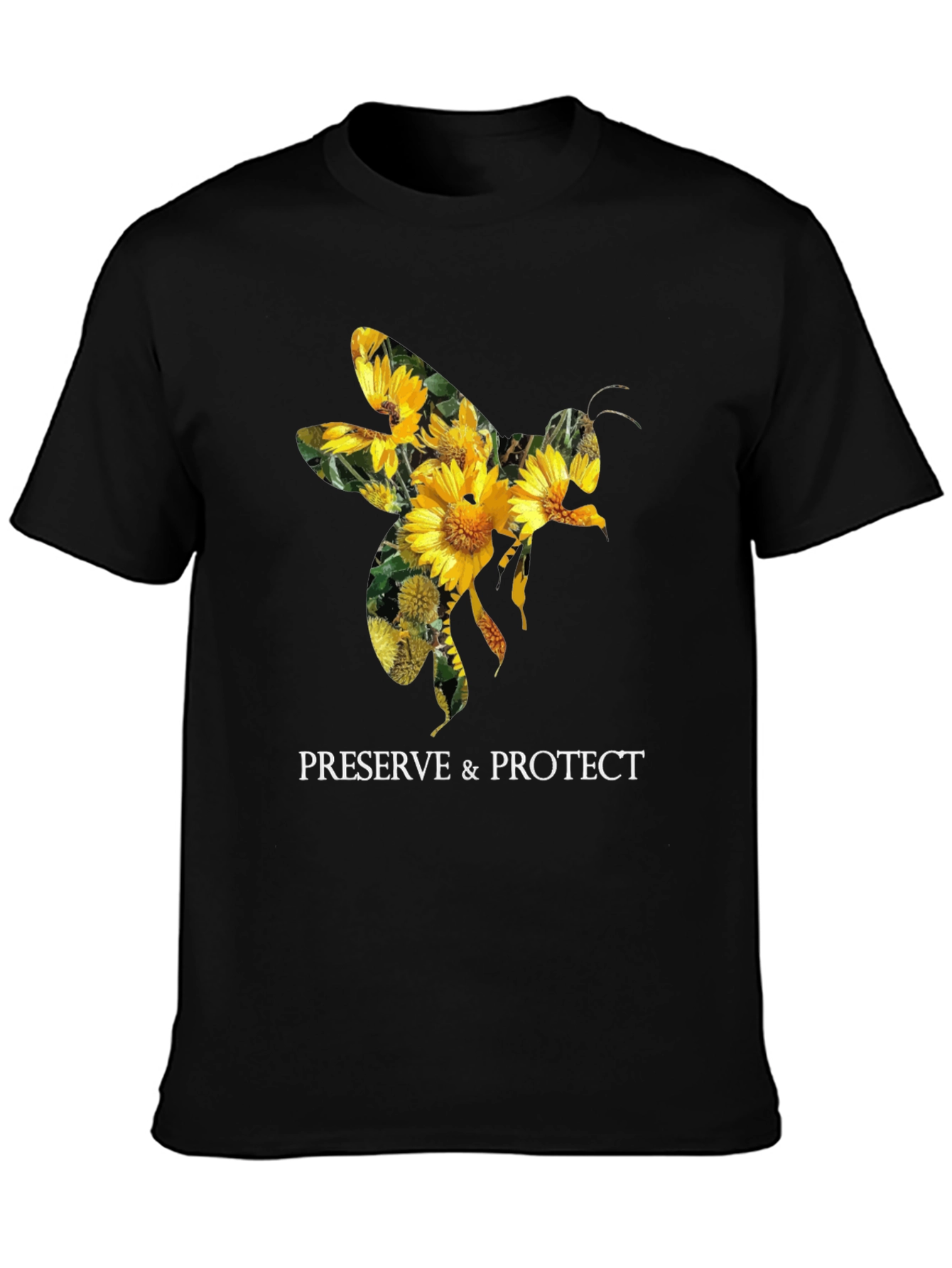 Preserve & Protect Bee Sunflower Graphic T-Shirt