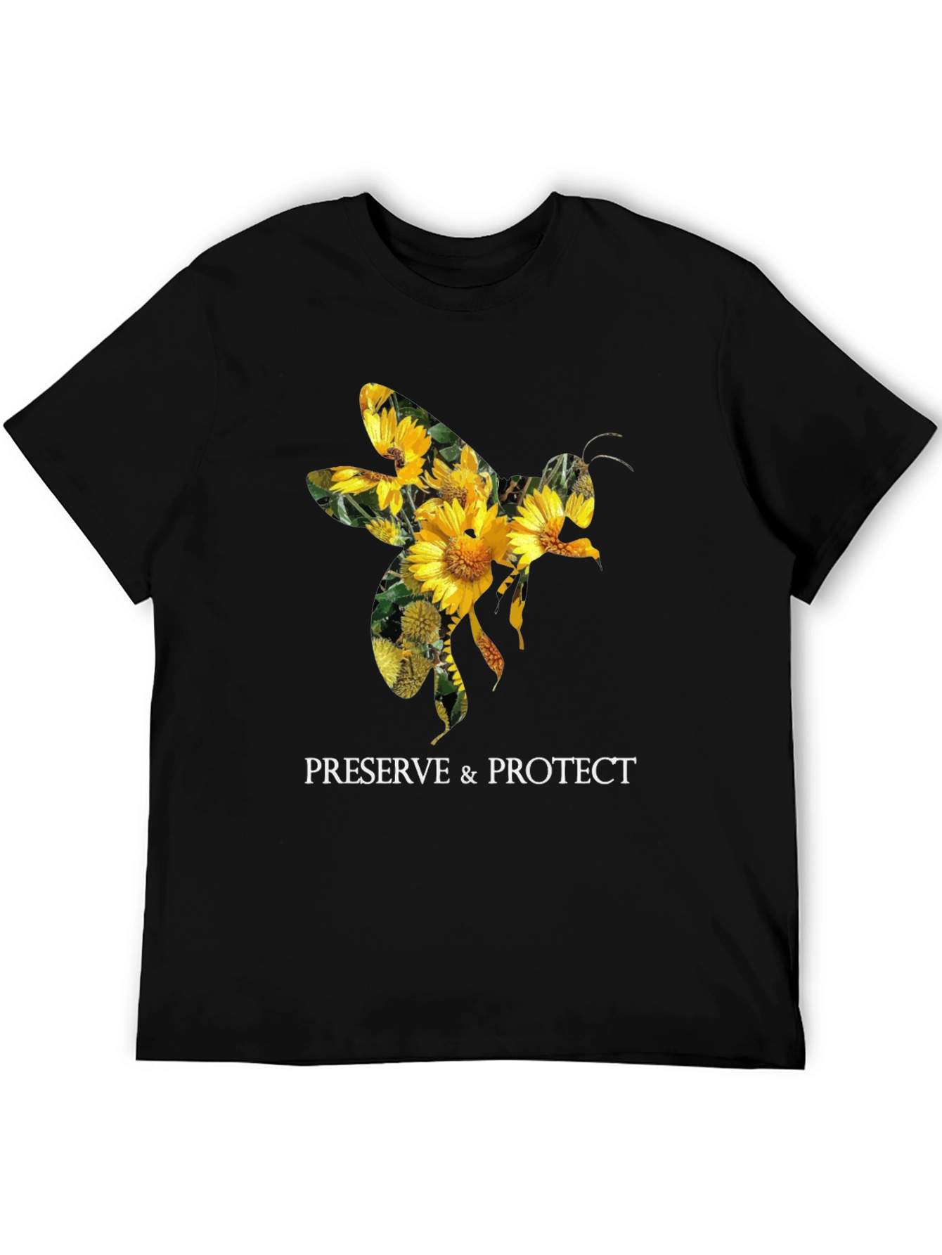 Preserve & Protect Bee Sunflower Graphic T-Shirt