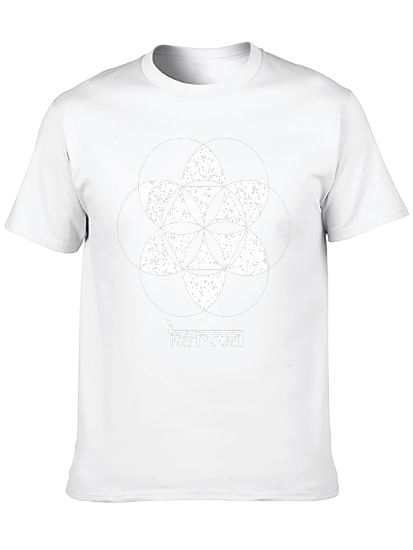 Karma Flower of Life Graphic T-Shirt - Black