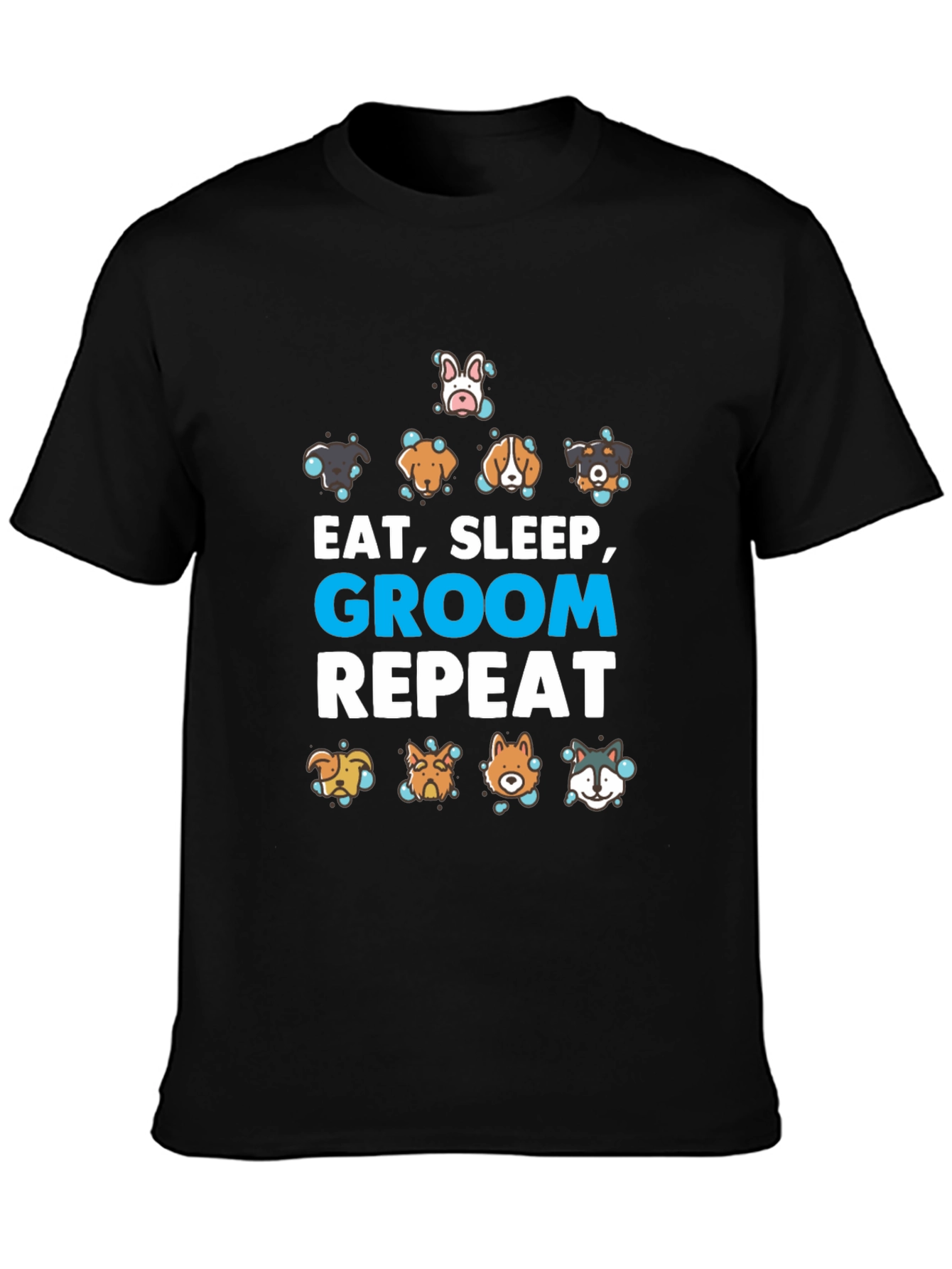 Eat Sleep Groom Repeat Dog Lover T-Shirt