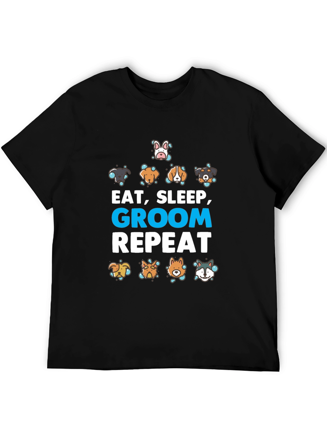Eat Sleep Groom Repeat Dog Lover T-Shirt