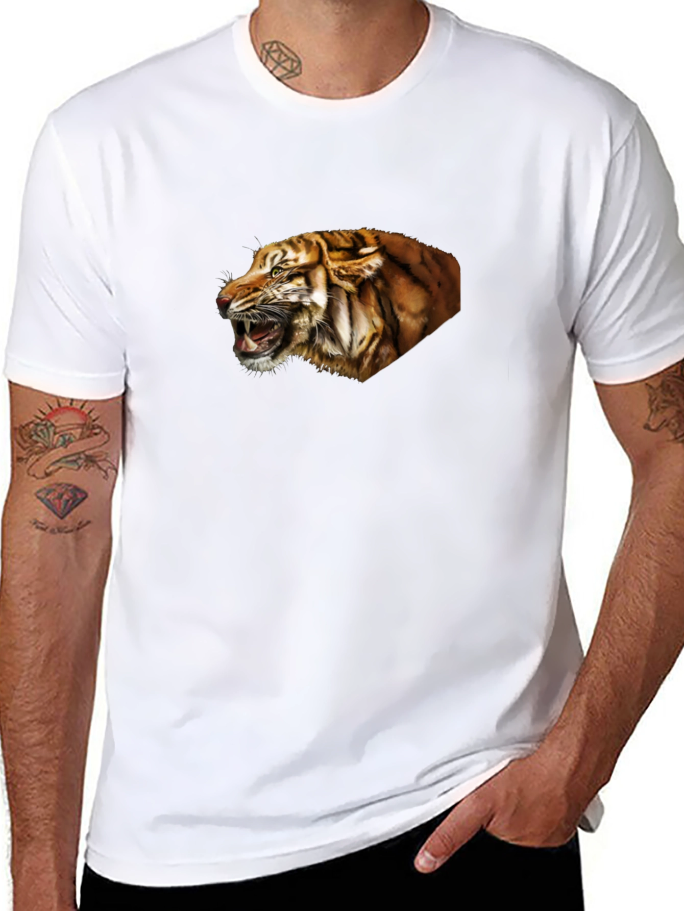 Tiger Graphic Tee - Fierce Black T-Shirt