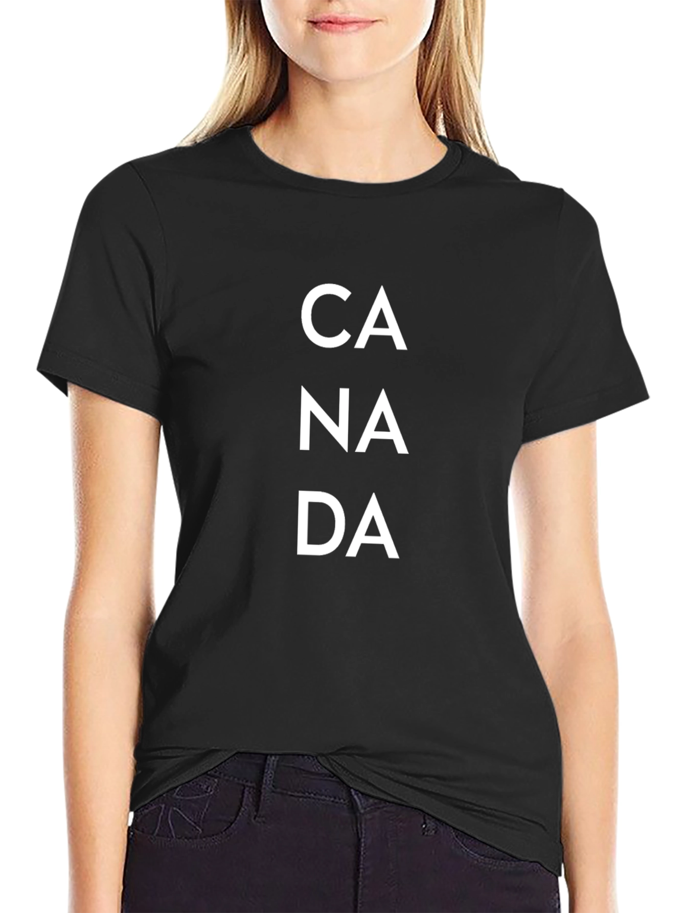 Canada Graphic Tee - Black Cotton T-Shirt