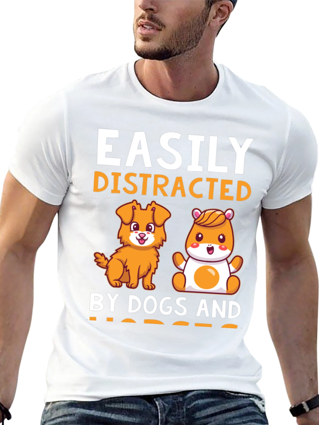 Easily Distracted By Dogs and Hamsters Graphic Tee