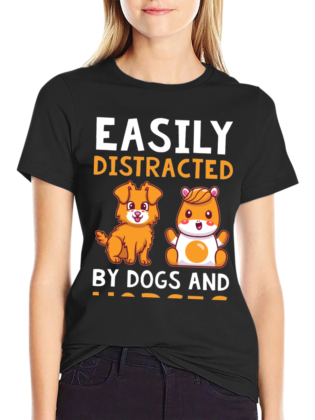 Easily Distracted By Dogs and Hamsters Graphic Tee