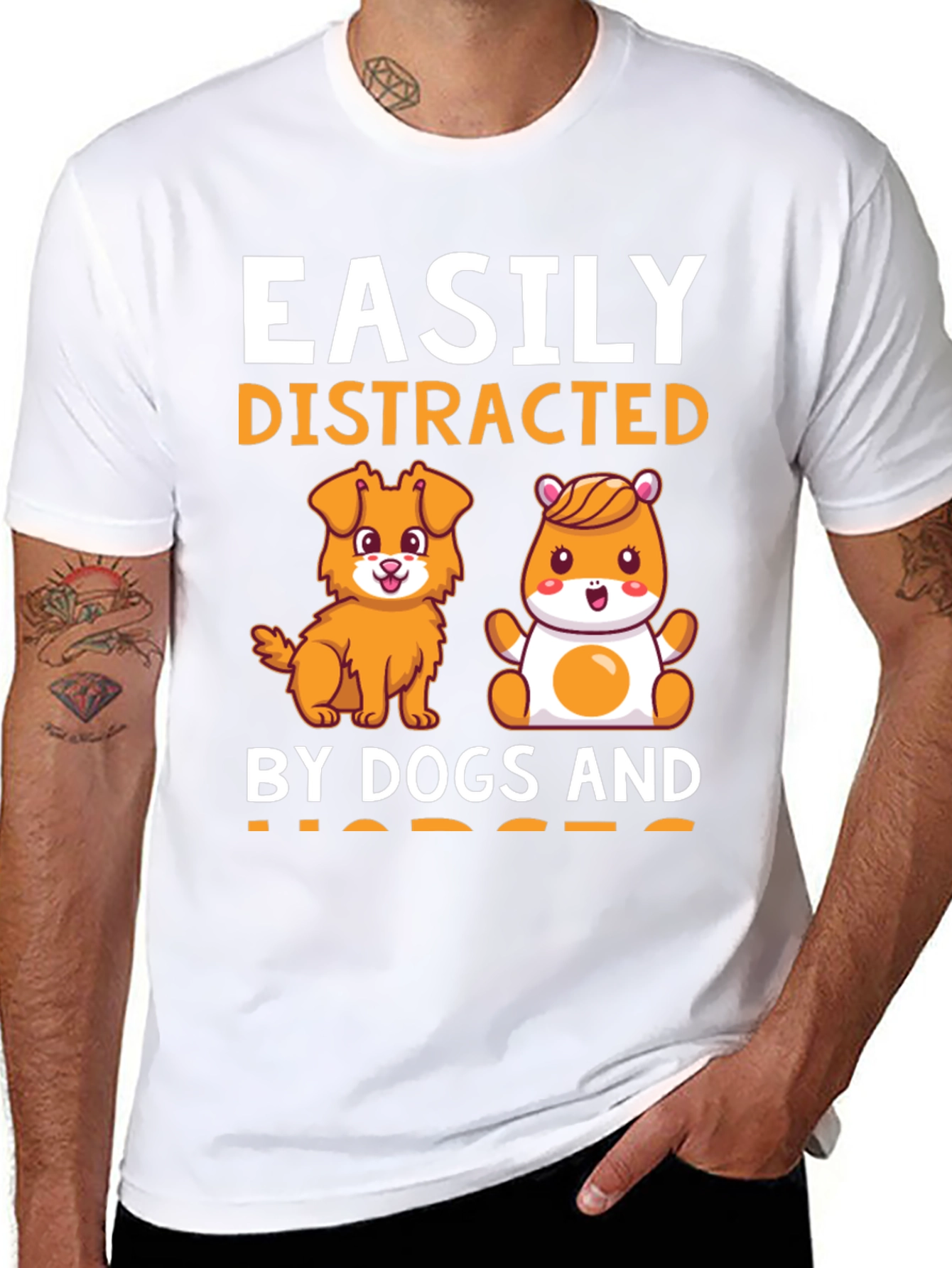 Easily Distracted By Dogs and Hamsters Graphic Tee