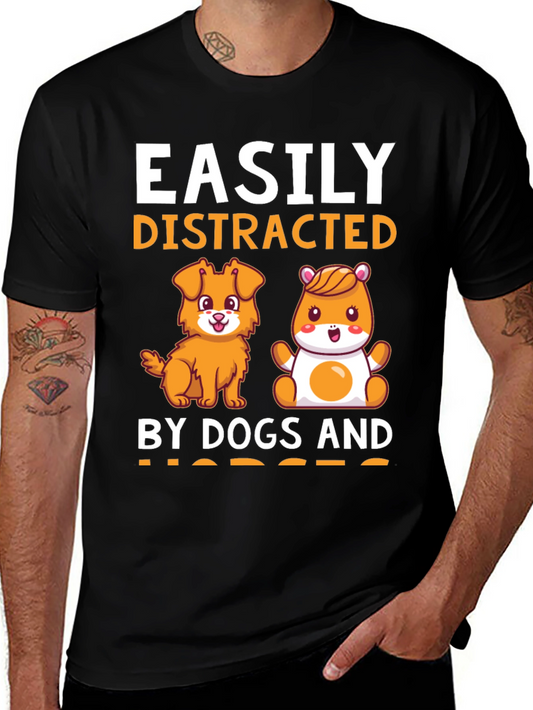 Easily Distracted By Dogs and Hamsters Graphic Tee