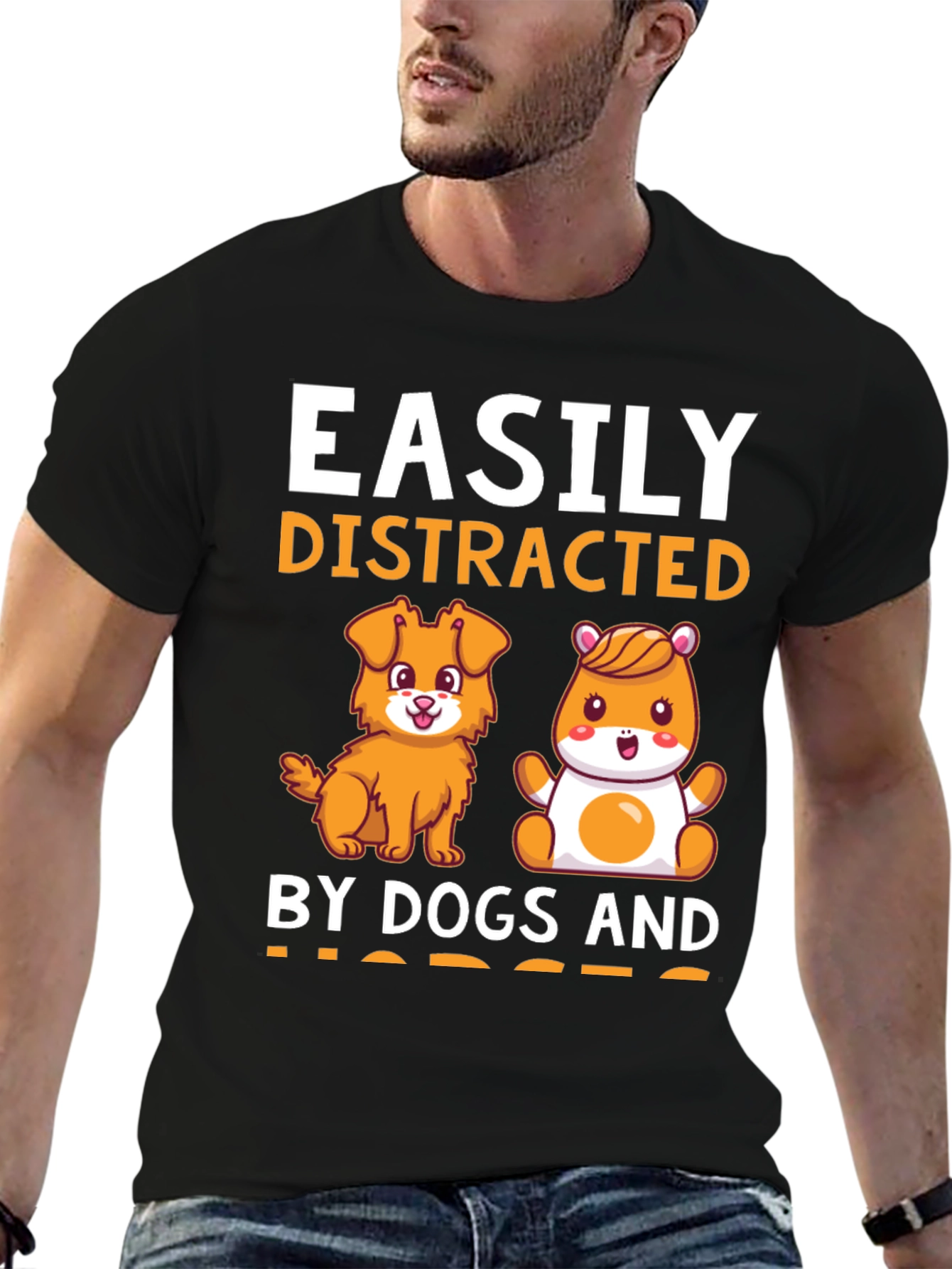 Easily Distracted By Dogs and Hamsters Graphic Tee