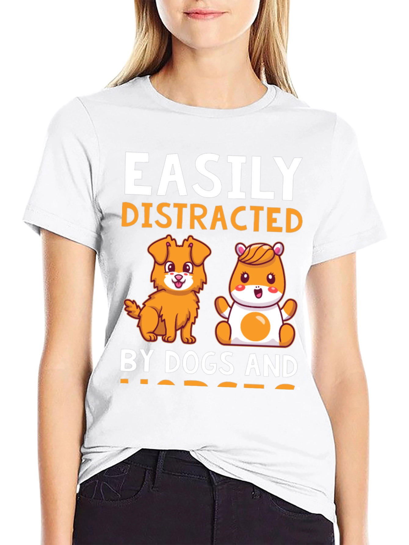 Easily Distracted By Dogs and Hamsters Graphic Tee
