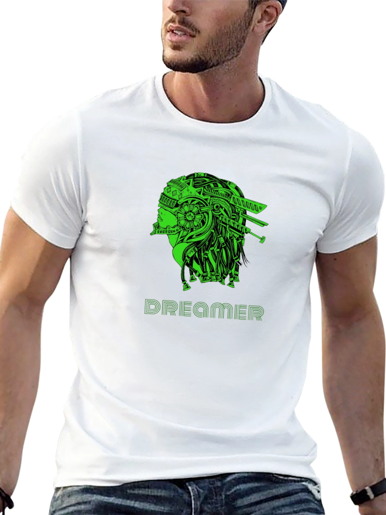 Dreamer Graphic T-Shirt - Black Crew Neck Tee