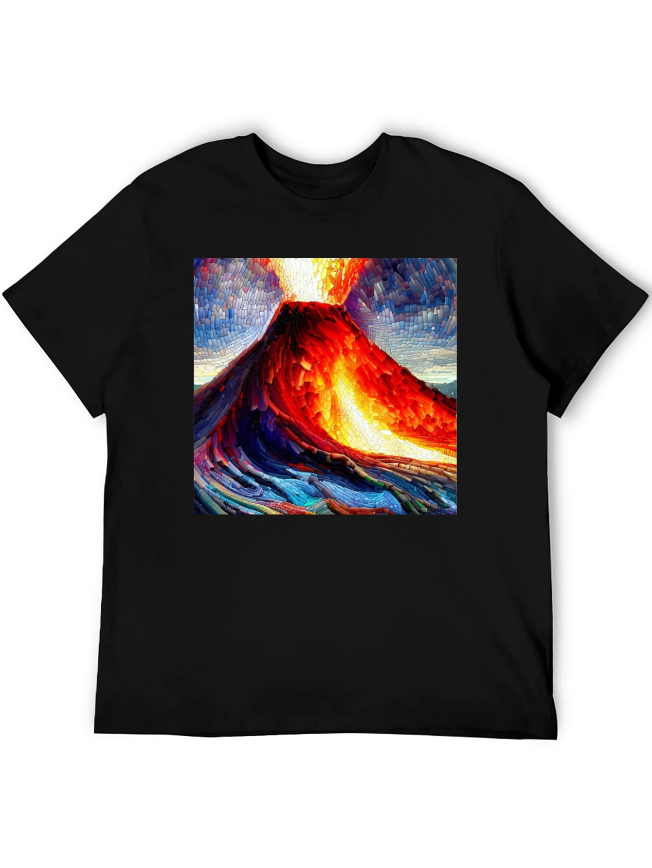 Volcano Mosaic Graphic T-Shirt