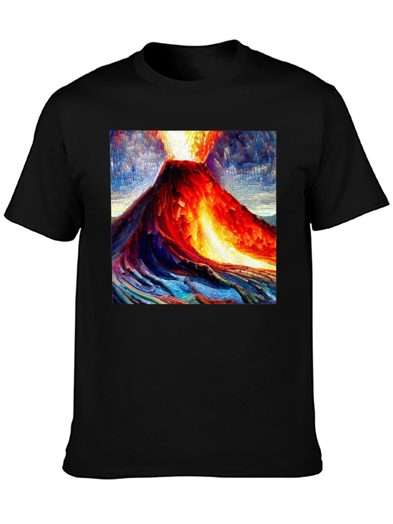 Volcano Mosaic Graphic T-Shirt
