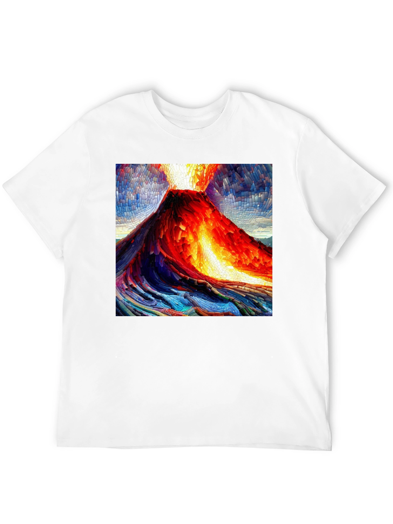 Volcano Mosaic Graphic T-Shirt