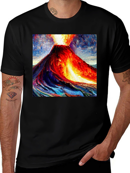 Volcano Mosaic Graphic T-Shirt