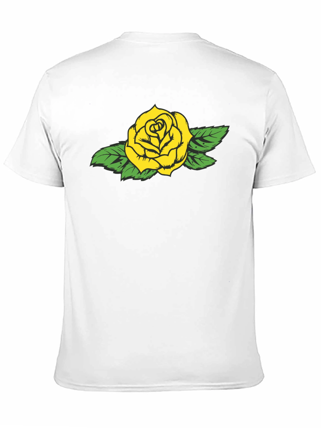 Yellow Rose Graphic Black Tee - Stylish Casual Wear