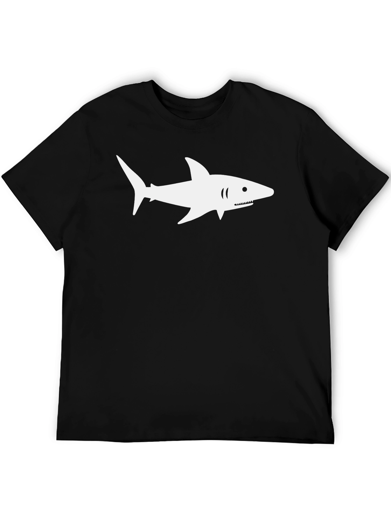 Shark Graphic Print Crew Neck T-Shirt