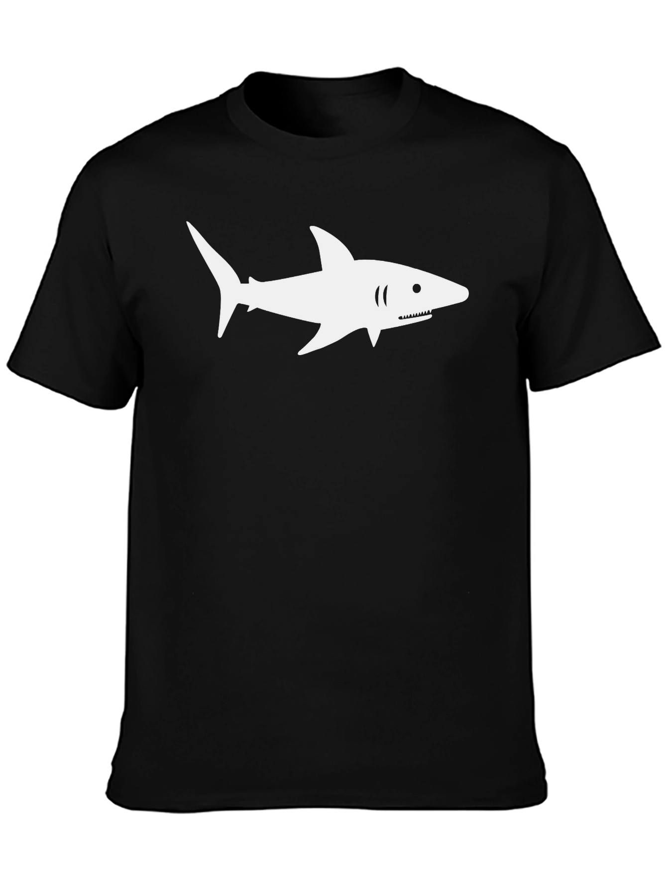 Shark Graphic Print Crew Neck T-Shirt