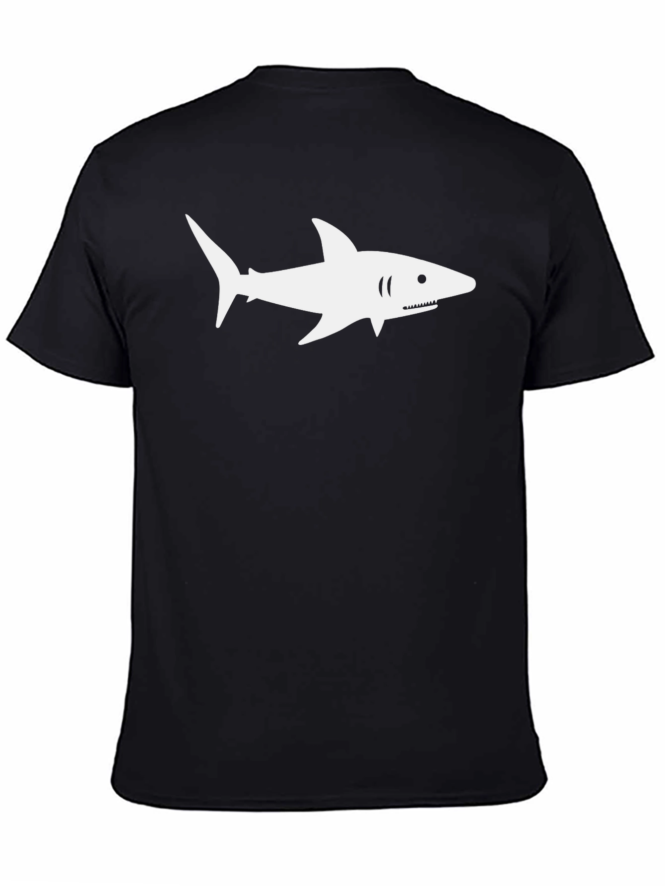Shark Graphic Print Crew Neck T-Shirt