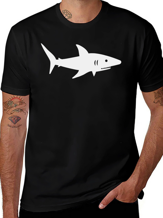 Shark Graphic Print Crew Neck T-Shirt