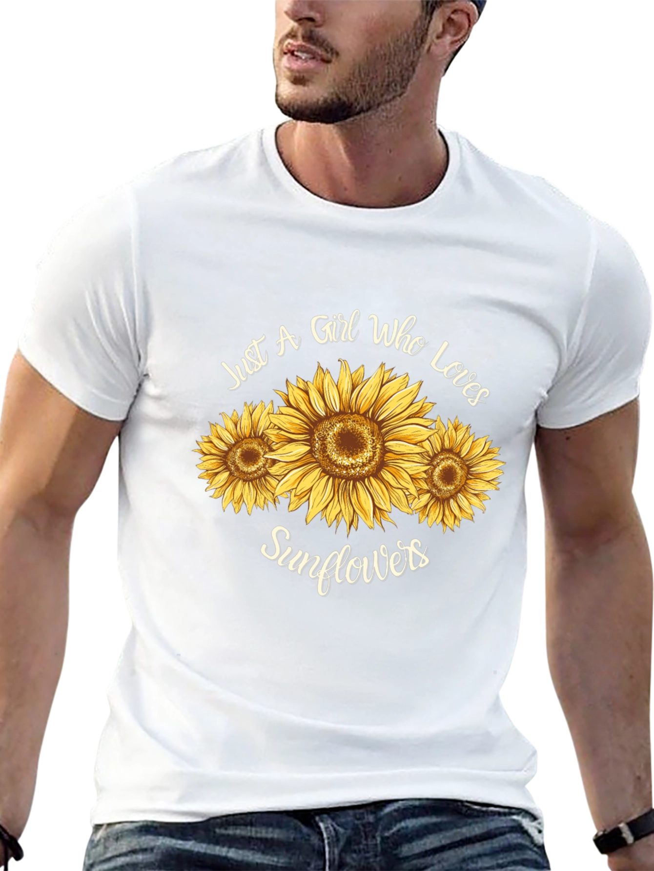 Sunflower Lover Graphic Tee - Black T-Shirt