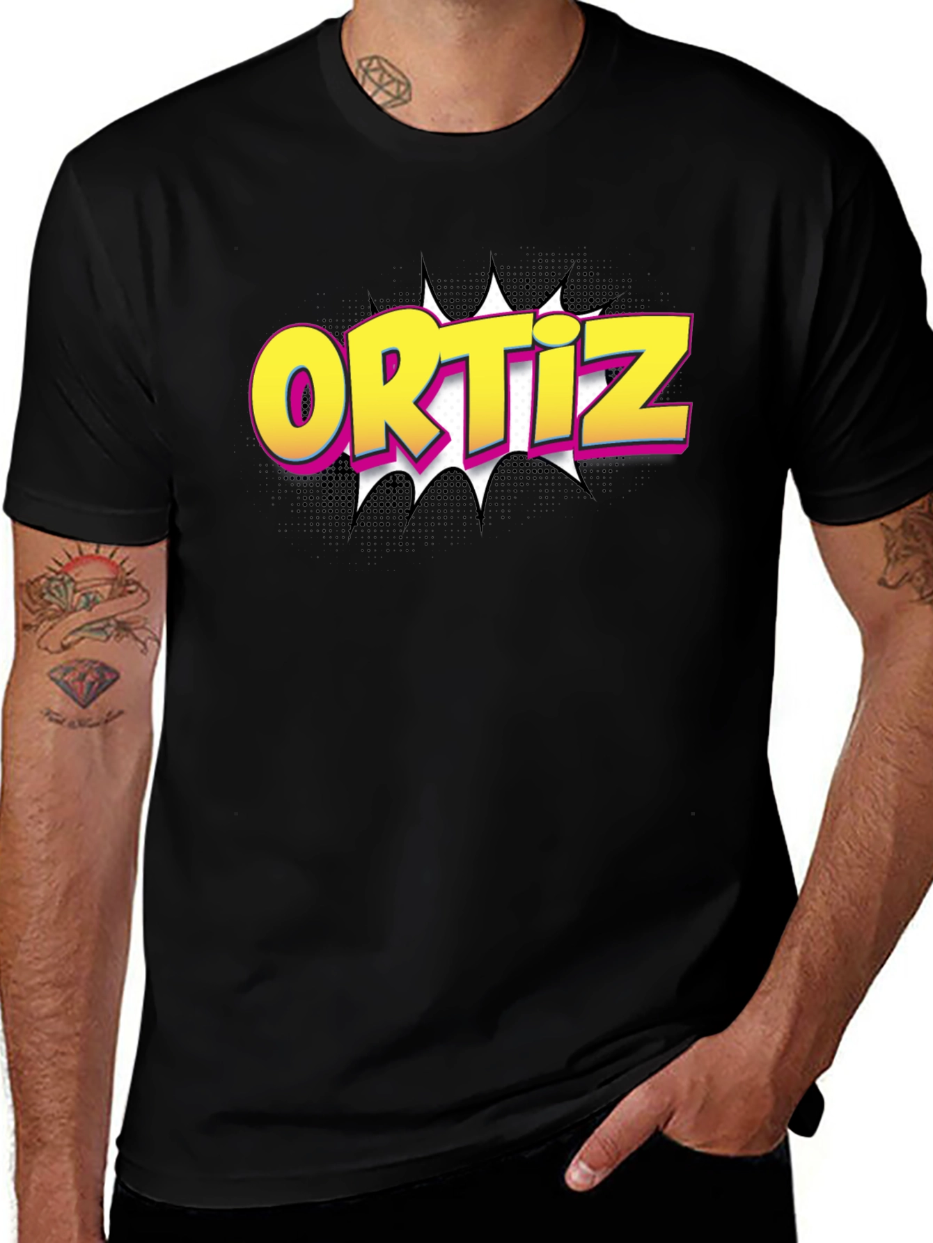 Ortiz Graphic T-Shirt - Bold Comic Book Style!