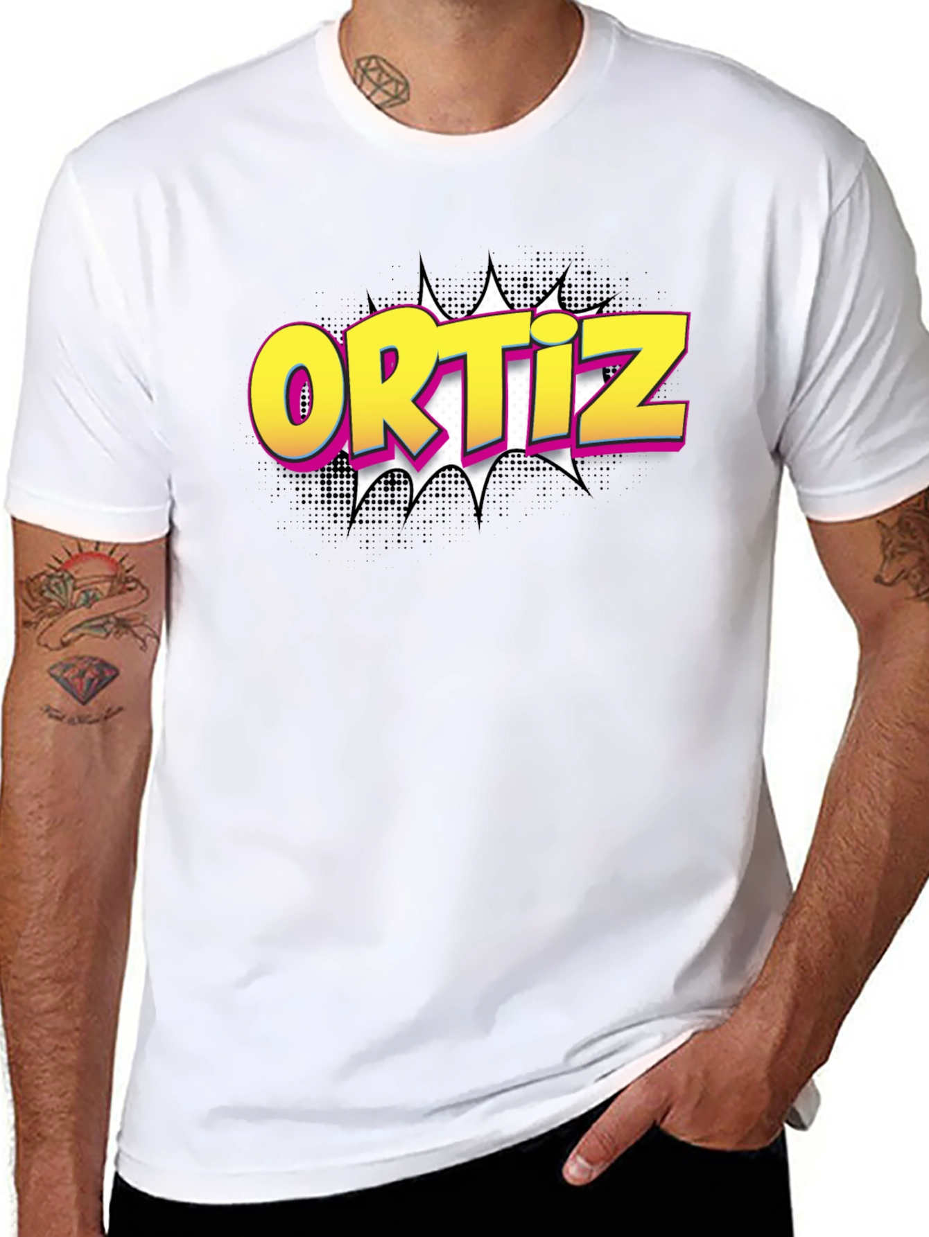 Ortiz Graphic T-Shirt - Bold Comic Book Style!