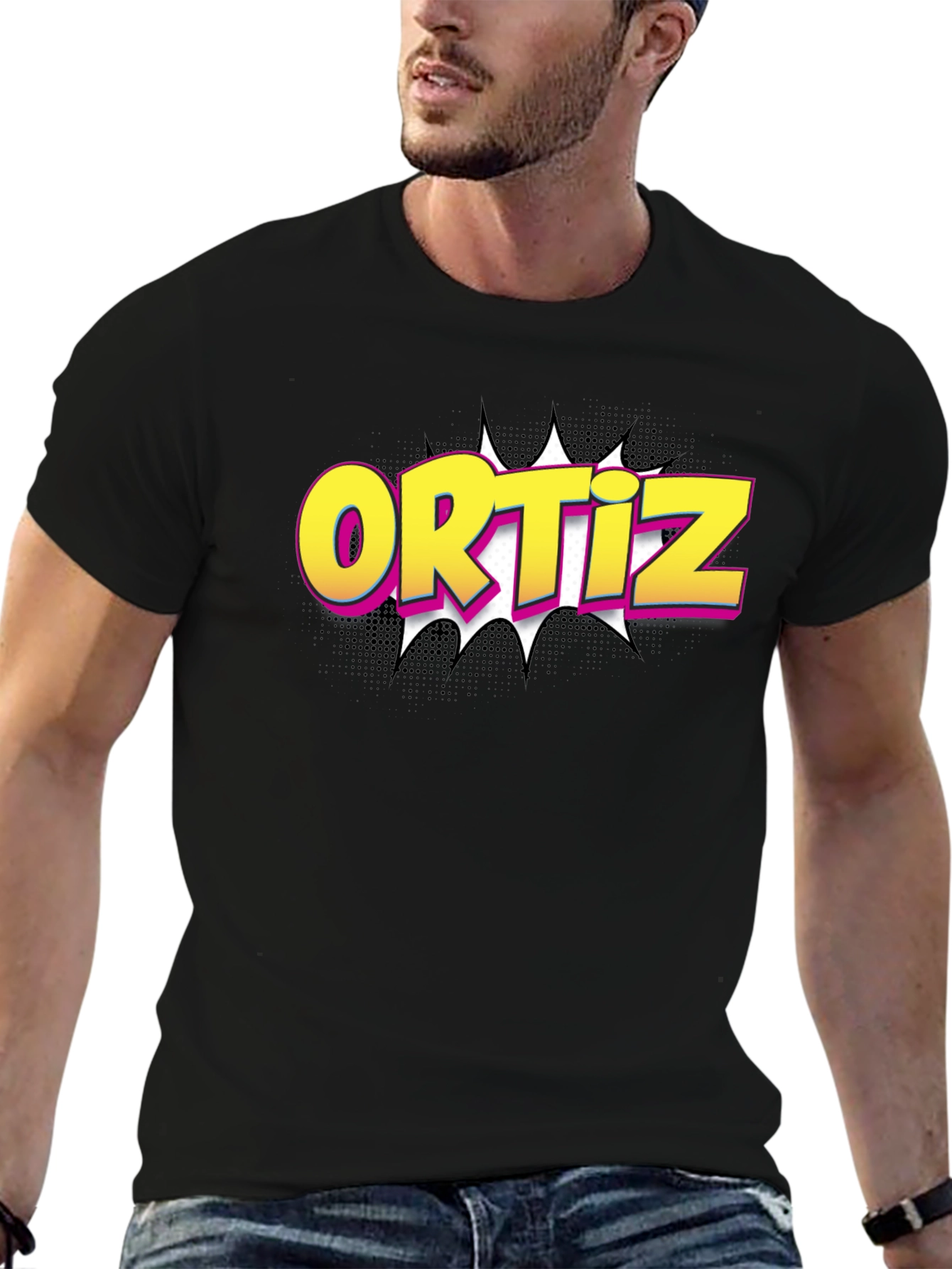 Ortiz Graphic T-Shirt - Bold Comic Book Style!
