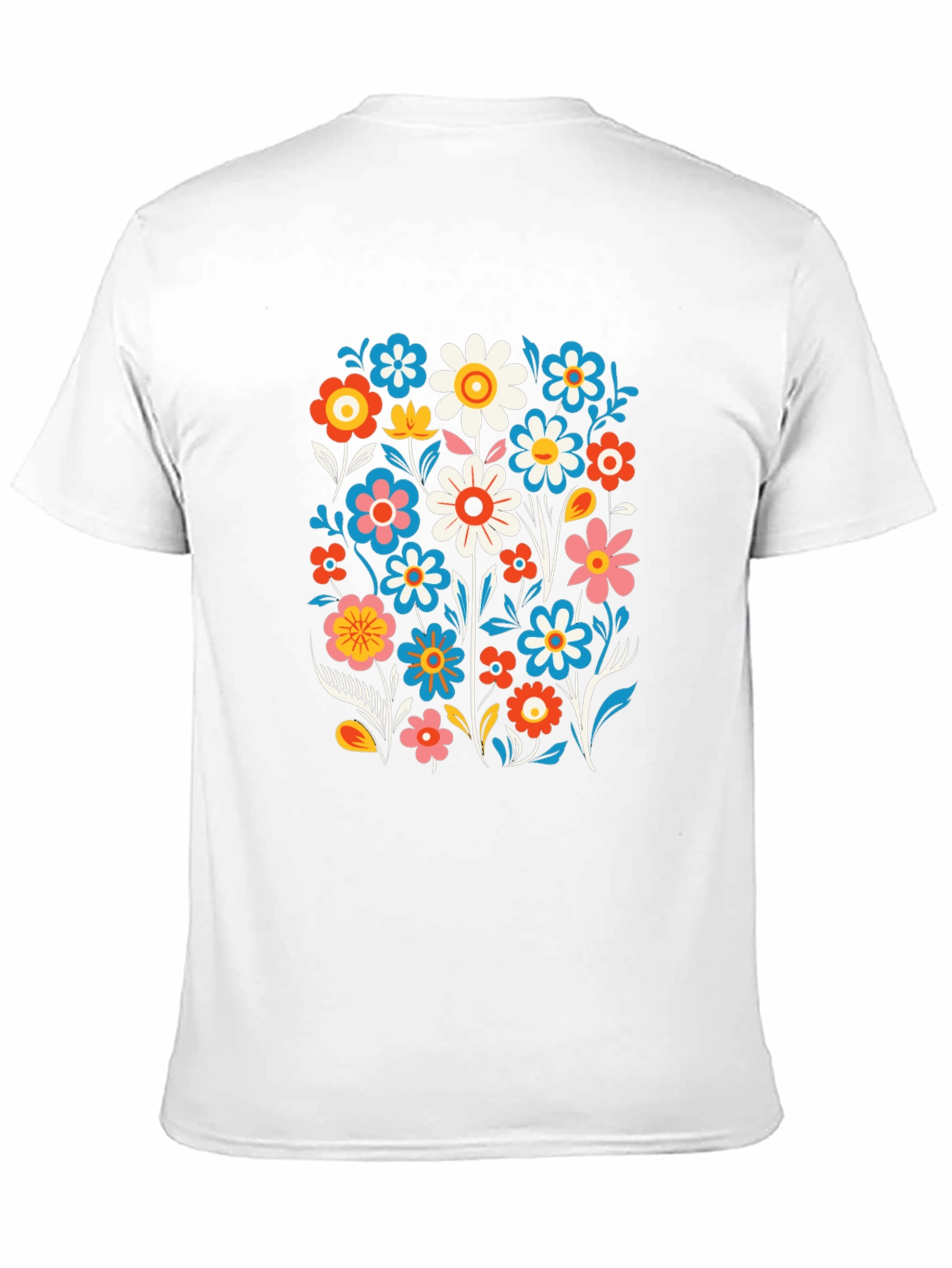 Retro Floral Graphic Tee - Black