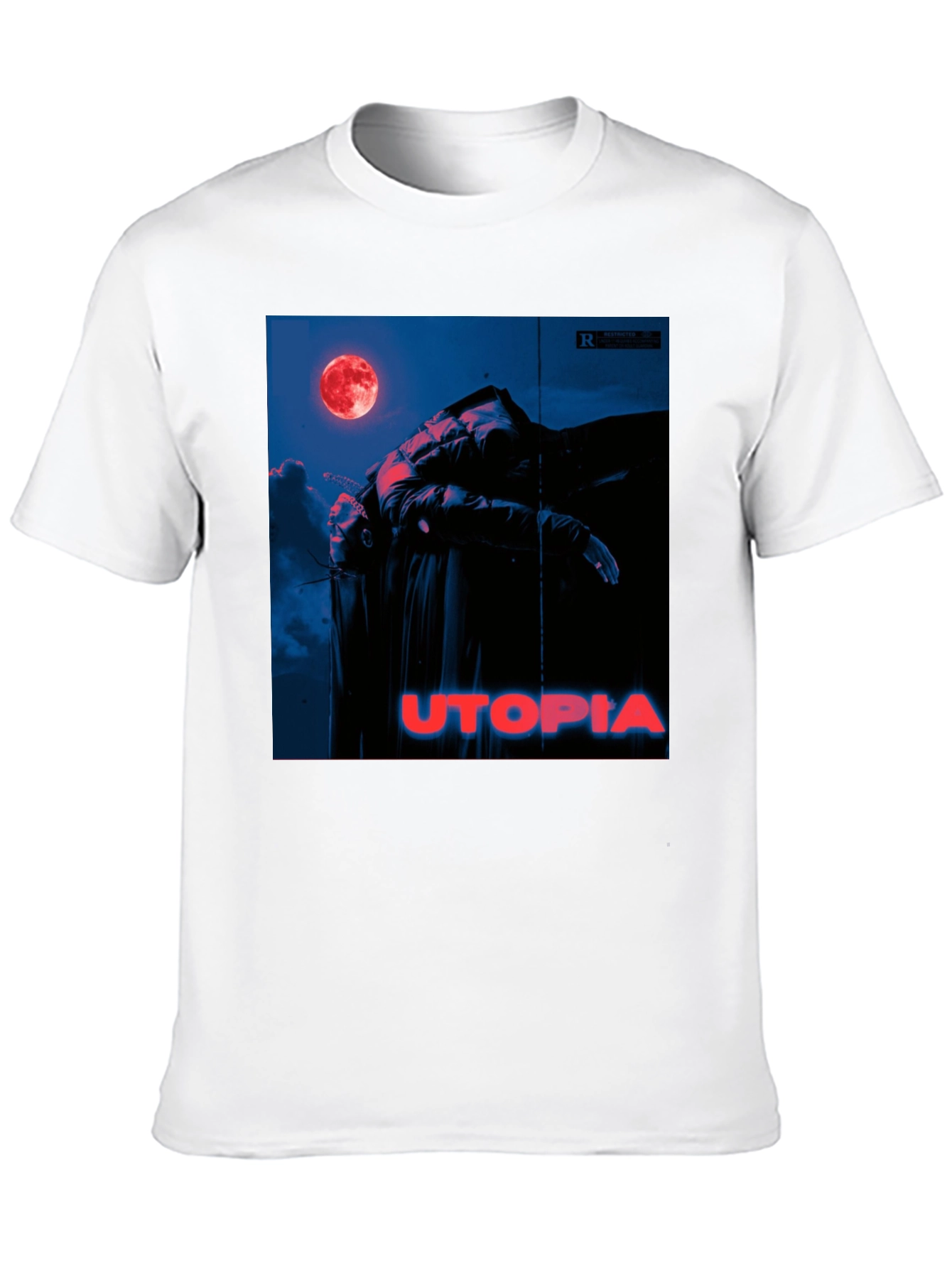 Utopia Graphic Tee - Trendy Album Cover Print