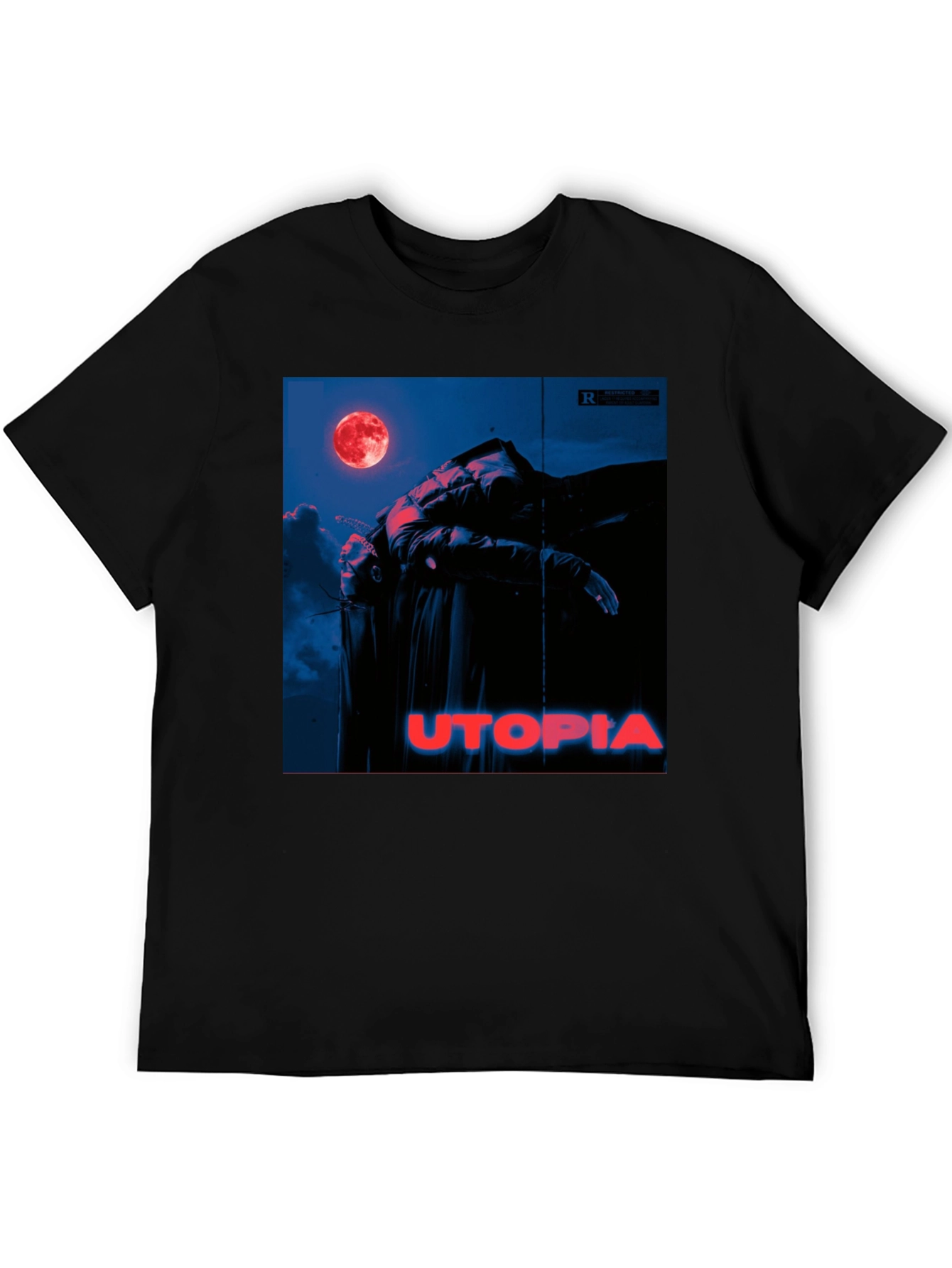 Utopia Graphic Tee - Trendy Album Cover Print