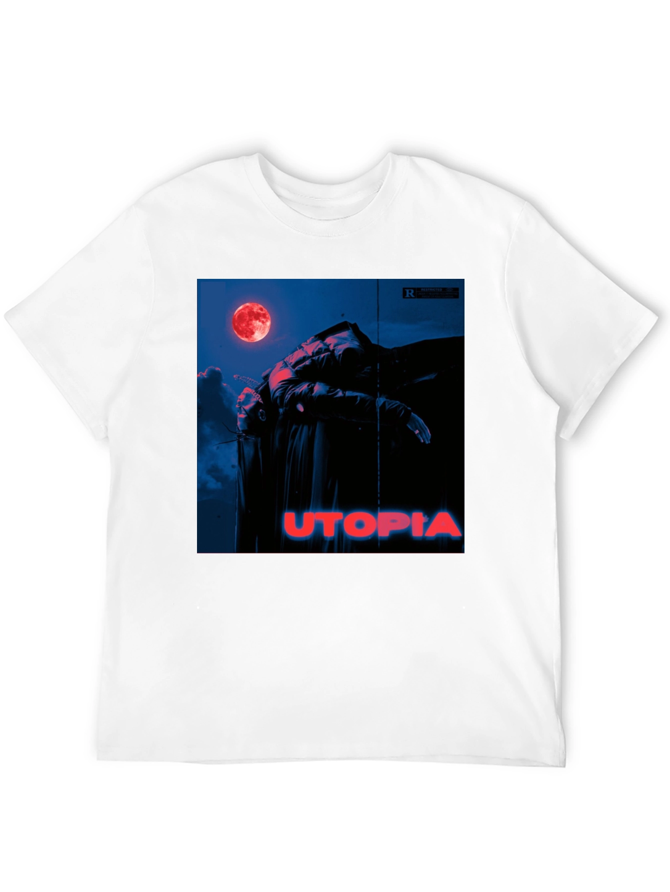 Utopia Graphic Tee - Trendy Album Cover Print